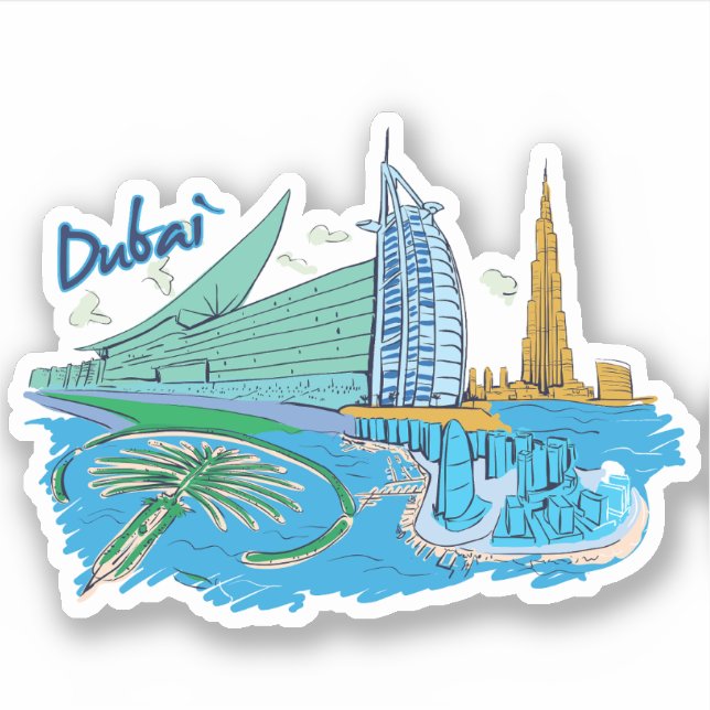 Pegatina Dubai (Anverso)