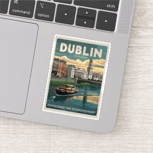 Pegatina Dublín antiguo ciudad, Irlanda regalos de viaje re