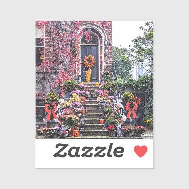 Pegatina Dublín Door Otumn (Hoja)