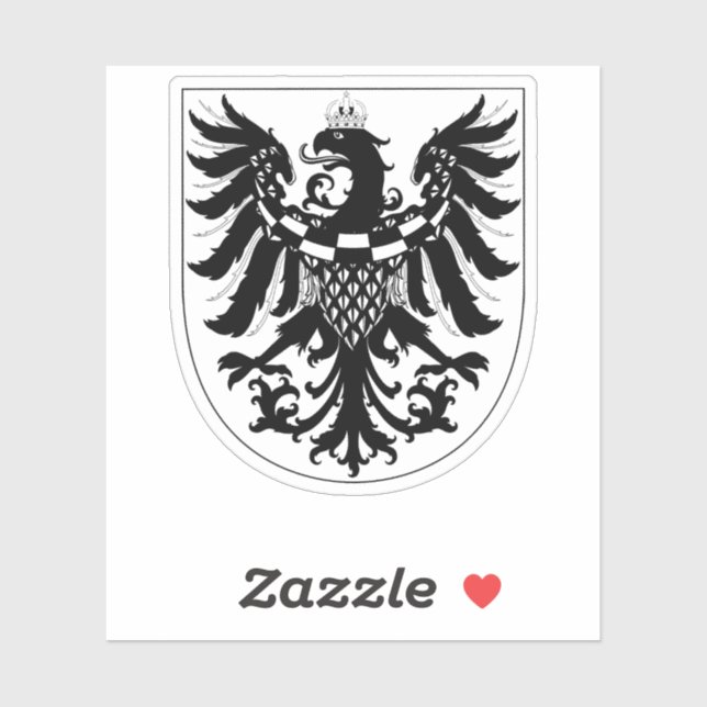 Pegatina Duchy of Carniola Monochrome Heraldic Art  (Hoja)