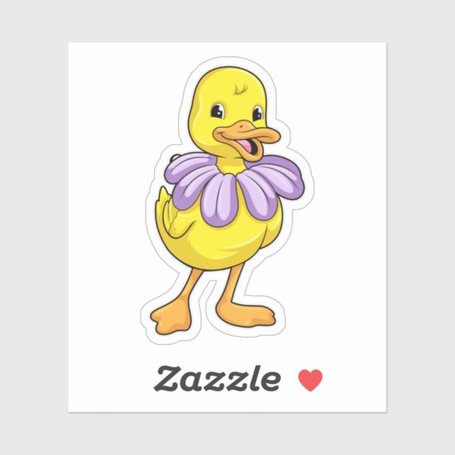 Pegatina Duck with Daisy (Hoja)