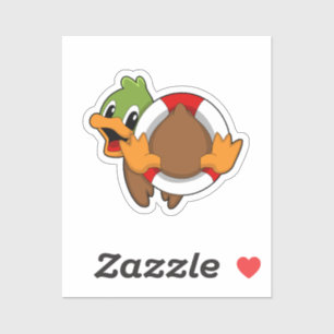Pegatina Duck with Swim ring