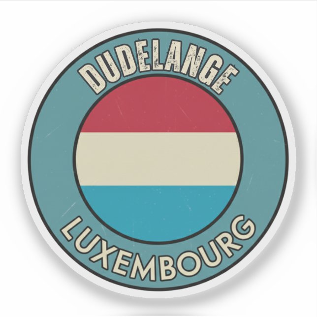 Pegatina Dudelange, Luxemburgo (Anverso)