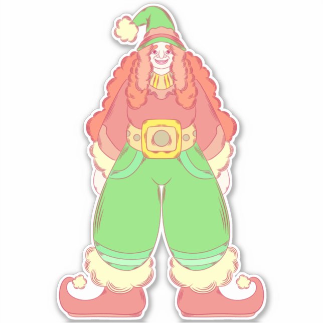 Pegatina Duende de Navidad (Anverso)