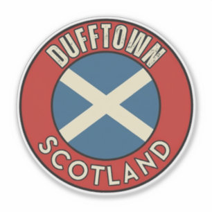 Pegatina Dufftown, Escocia