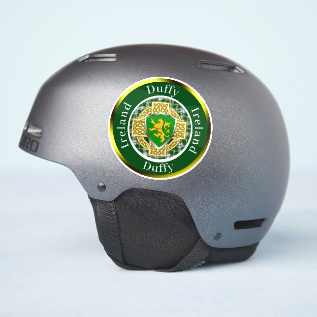 Pegatina Duffy Shield y Celtic Cross Personalizado (Lado del casco)