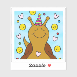 Pegatina Dulce dulce de caracol lindo cumpleaños   Vinilo