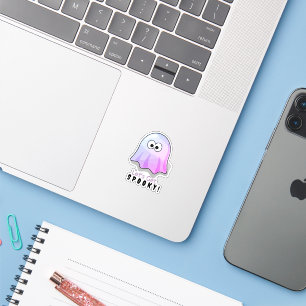 Pegatina Dulce Fantasma de Ojos de Google Rosados: Espeluzn