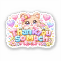 Dulce Kawaii Gracias Teddy Bear Pastel Pi