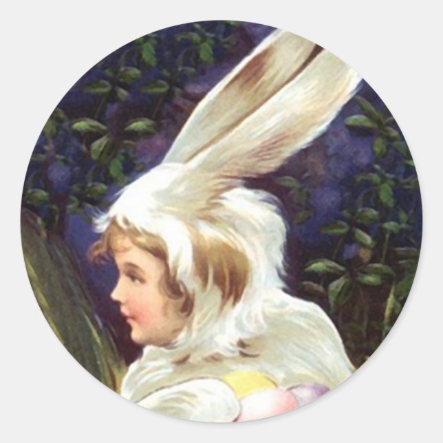 Pegatina Dulce niño antiguo Ropa de conejito de Pa (Anverso)