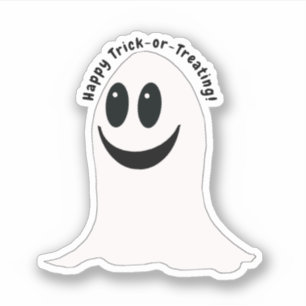 Pegatina Dulce o Truco Fantasma Halloween