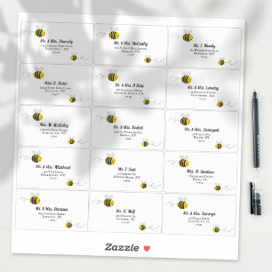 Pegatina Dulce Pequeña Abeja, dirección de invitado individ