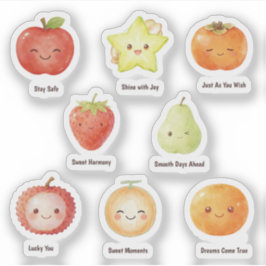 Pegatina Dulces Deseos de Frutas Lindas Frutas