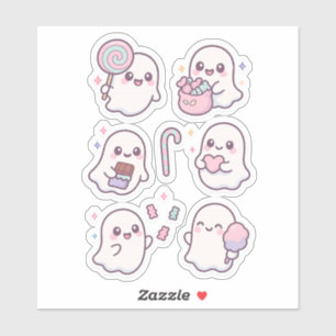 Pegatina Dulces Fantasmas Adorables Pack de Stickers Kawaii