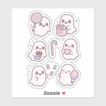 Dulces Fantasmas Kawaii Pack de Stickers
