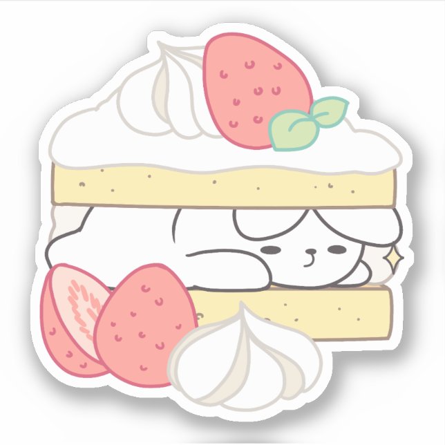 Pegatina Dulces pulseras: Deliciosa tarta de Buniberry (Anverso)