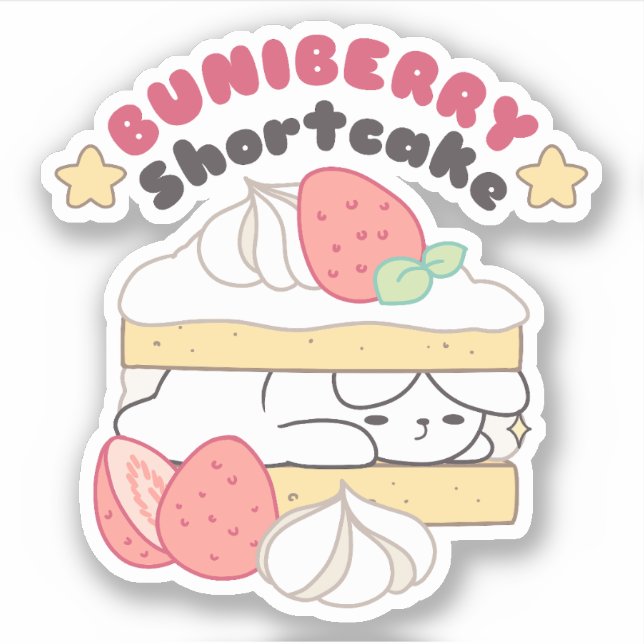 Pegatina Dulces pulseras: Deliciosa tarta de Buniberry (Anverso)