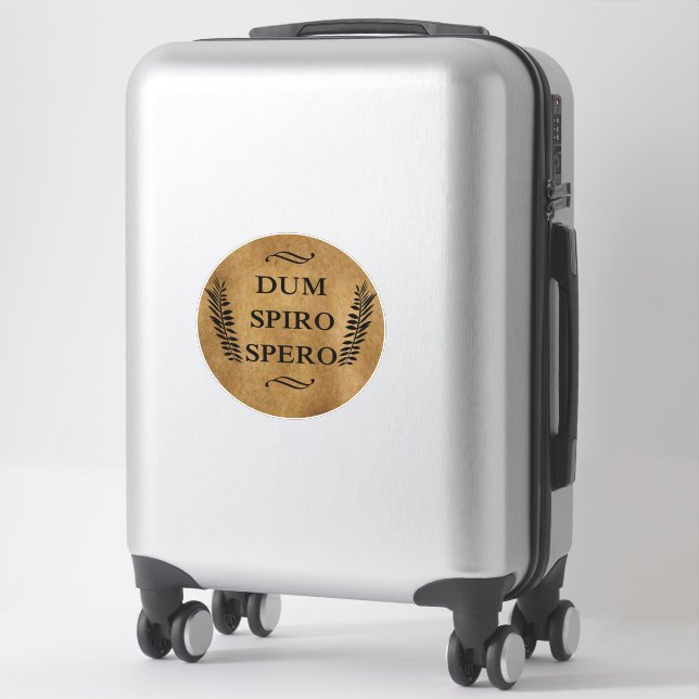 Pegatina Dum spiro (Maleta)