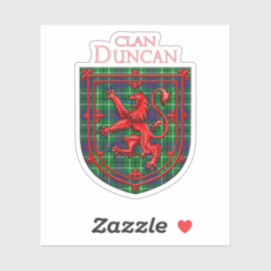 Pegatina Duncan Tartan Scottish Plaid Lion Rampant