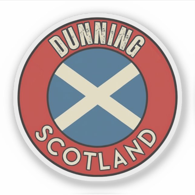 Pegatina Dunning, Escocia (Anverso)