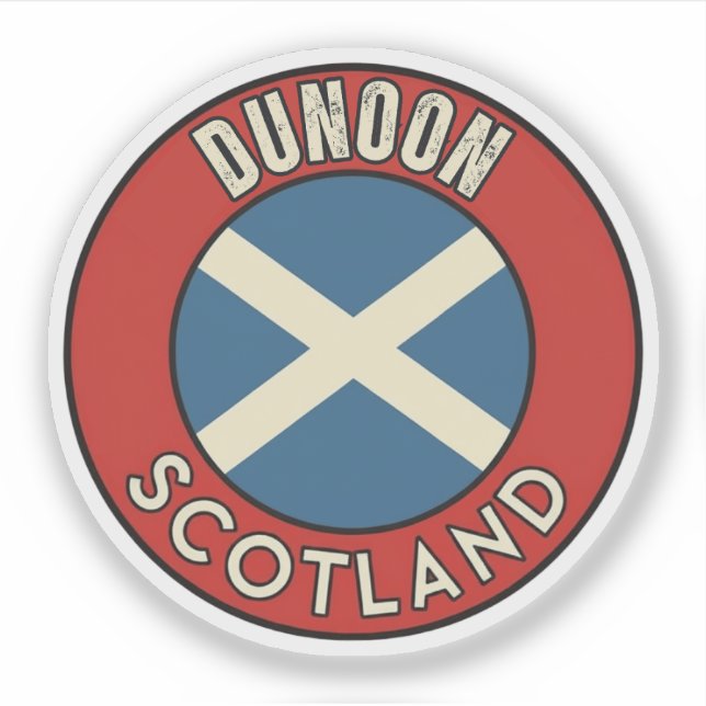 Pegatina Dunoon, Escocia (Anverso)