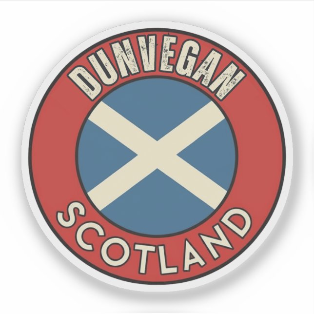 Pegatina Dunvegan, Escocia (Anverso)