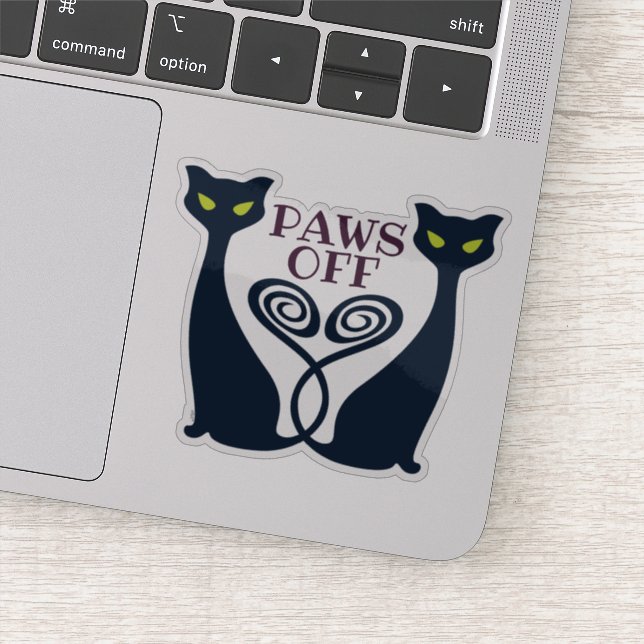 Pegatina Dúo del gato del vampiro (Detalle)