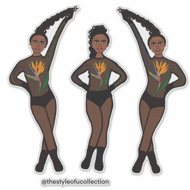 Pegatina Duo-Pose Dancer Paradise #1  Sticker (Anverso)