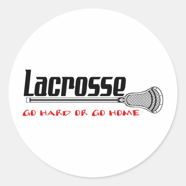 Pegatina duro de motivación de Lacrosse (Anverso)
