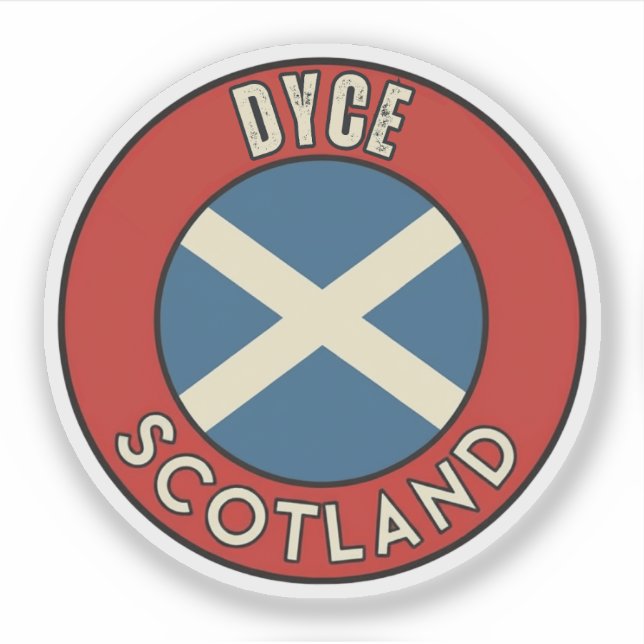 Pegatina Dyce, Escocia (Anverso)