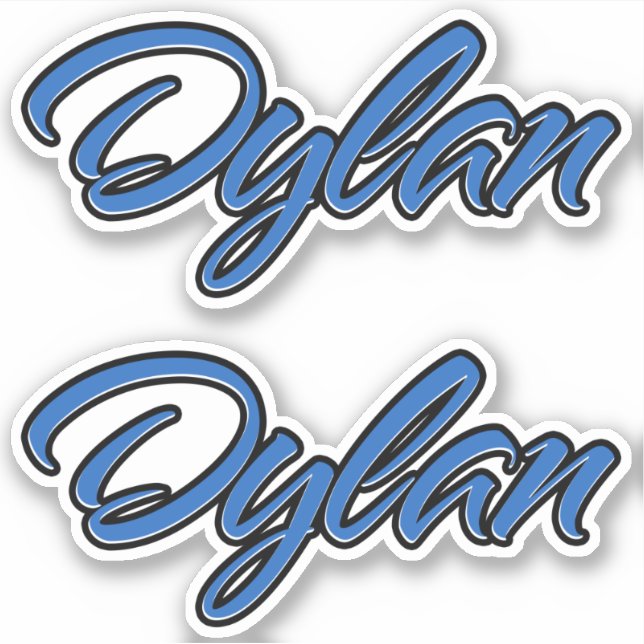 Pegatina Dylan Name blue Aufkleber Sticker Stickerset (Anverso)