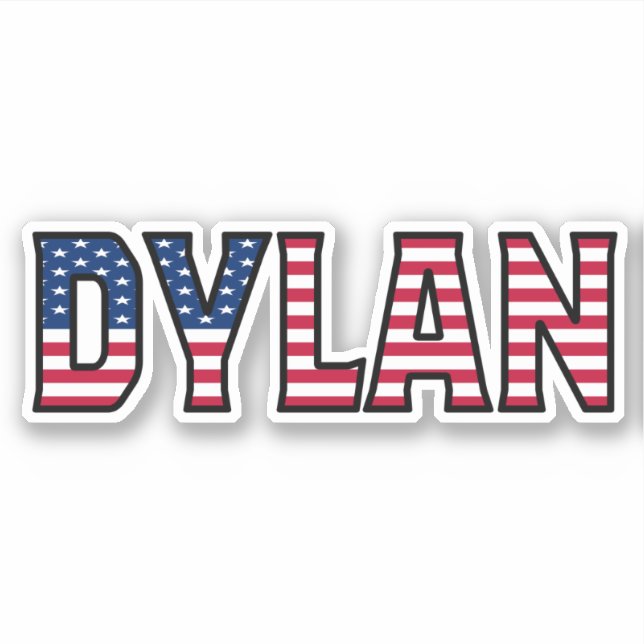 Pegatina Dylan Name Vorname USA Sticker Stickerset (Anverso)