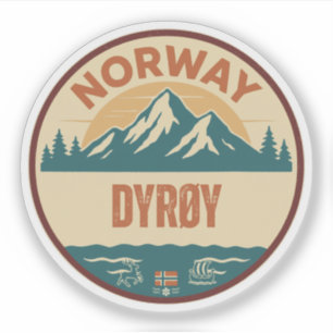 Pegatina Dyrøy, Noruega Norge