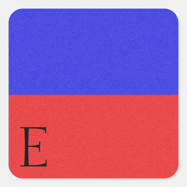 Pegatina E de Alfabeto de Bandera de Señal Náutica (Anverso)