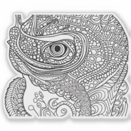 Pegatina E.J. Chameleon de oro Vinyl extraíble