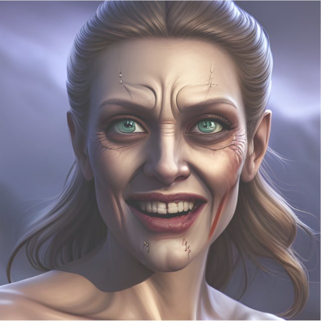 Pegatina E.J. Gold Sonriendo a la antigua princesa Vinyl (Anverso)