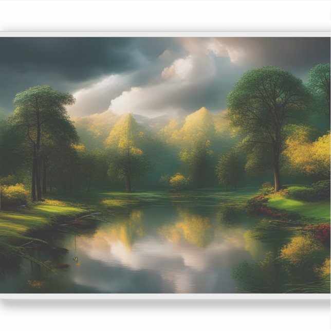 Pegatina E.J. Gold Sunlit Trails y Rolling Hills Vinyl (Anverso)