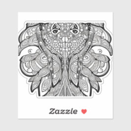 Pegatina E.J. Vinilo extraíble de calamar de oro