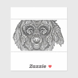 Pegatina E.J. Vinilo extraíble del oso de oro