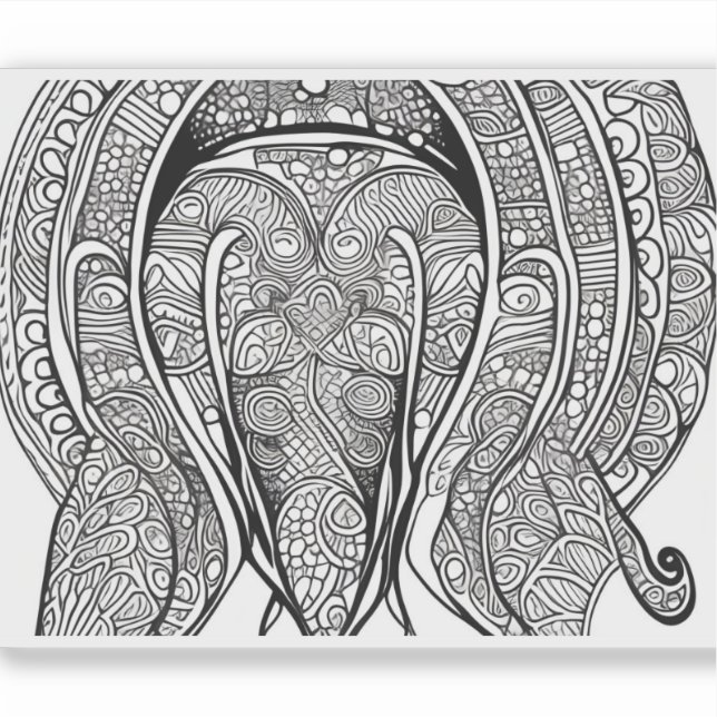 Pegatina E.J. Vinyl extraíble cara de delfín dorado (Anverso)