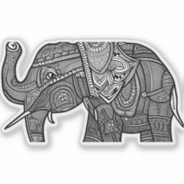Pegatina E.J. Vinyl extraíble elefante de oro