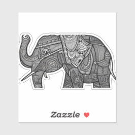 Pegatina E.J. Vinyl extraíble elefante de oro