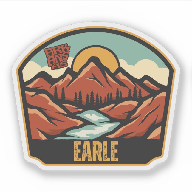 Pegatina Earle, Arkansas  (Anverso)