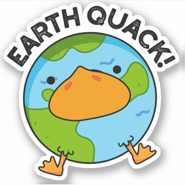 Pegatina Earthquack Funny Earthquake Pun (Anverso)
