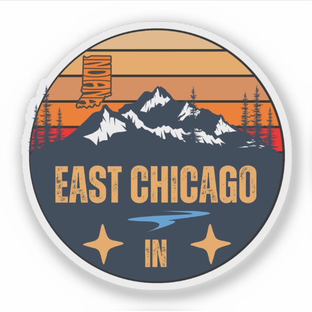 Pegatina East Chicago, Indiana (Anverso)