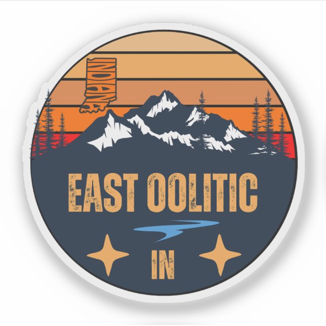 Pegatina East Oolitic, Indiana (Anverso)