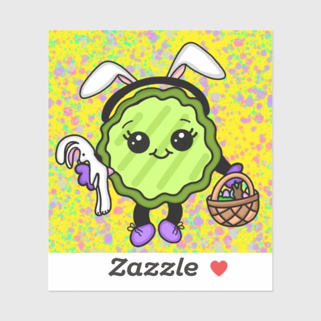 Pegatina Easter Bunny Pickle | Pickle de vacaciones (Hoja)