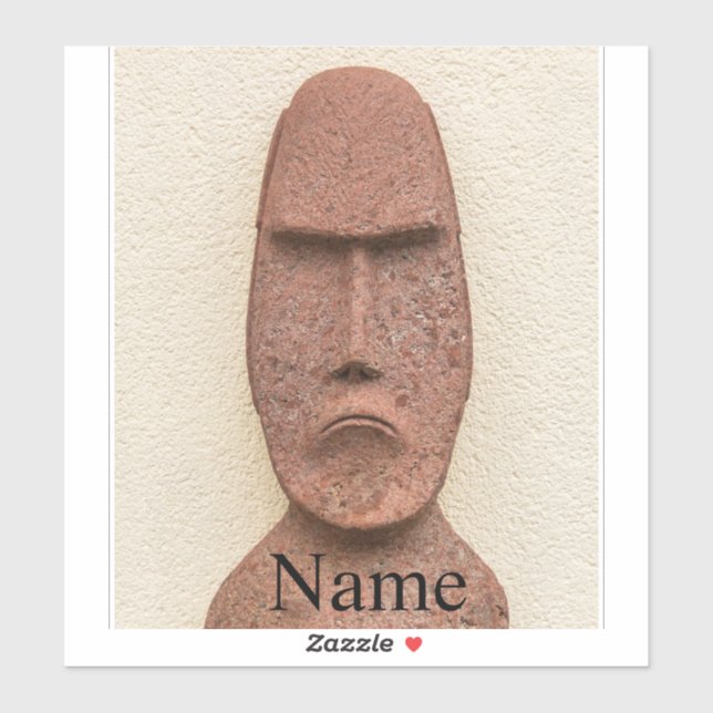 Pegatina Easter Island Moai Head Thunder_Cove (Hoja)