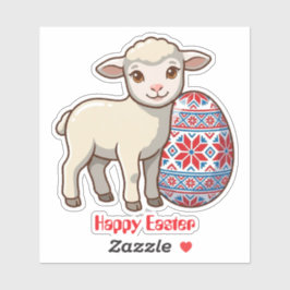 Pegatina Easter Lamb Vinyl Sticker | Personalized Name