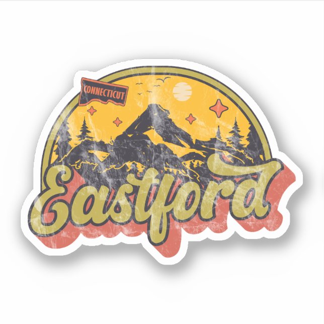 Pegatina Eastford, Connecticut (Anverso)
